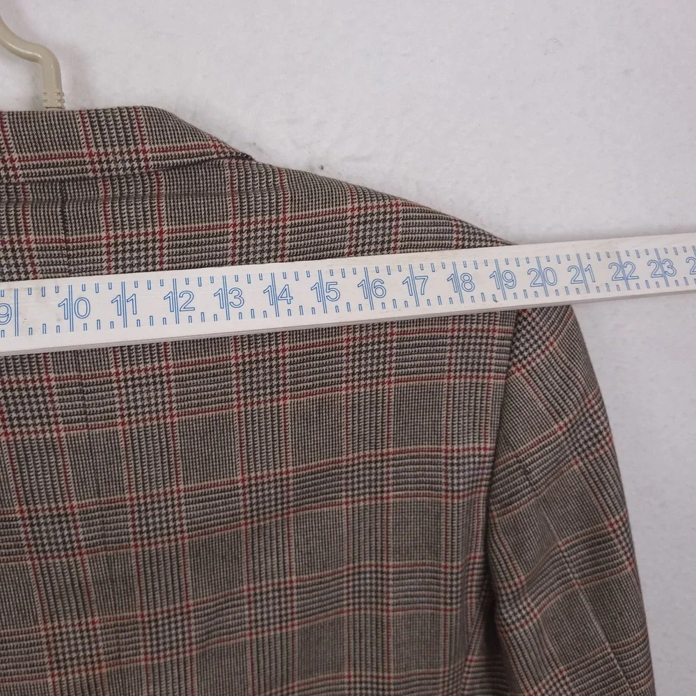 Jack Victor Loro Piana 100% Cashmere Blazer 44L Glen Plaid Luxury Classic Formal